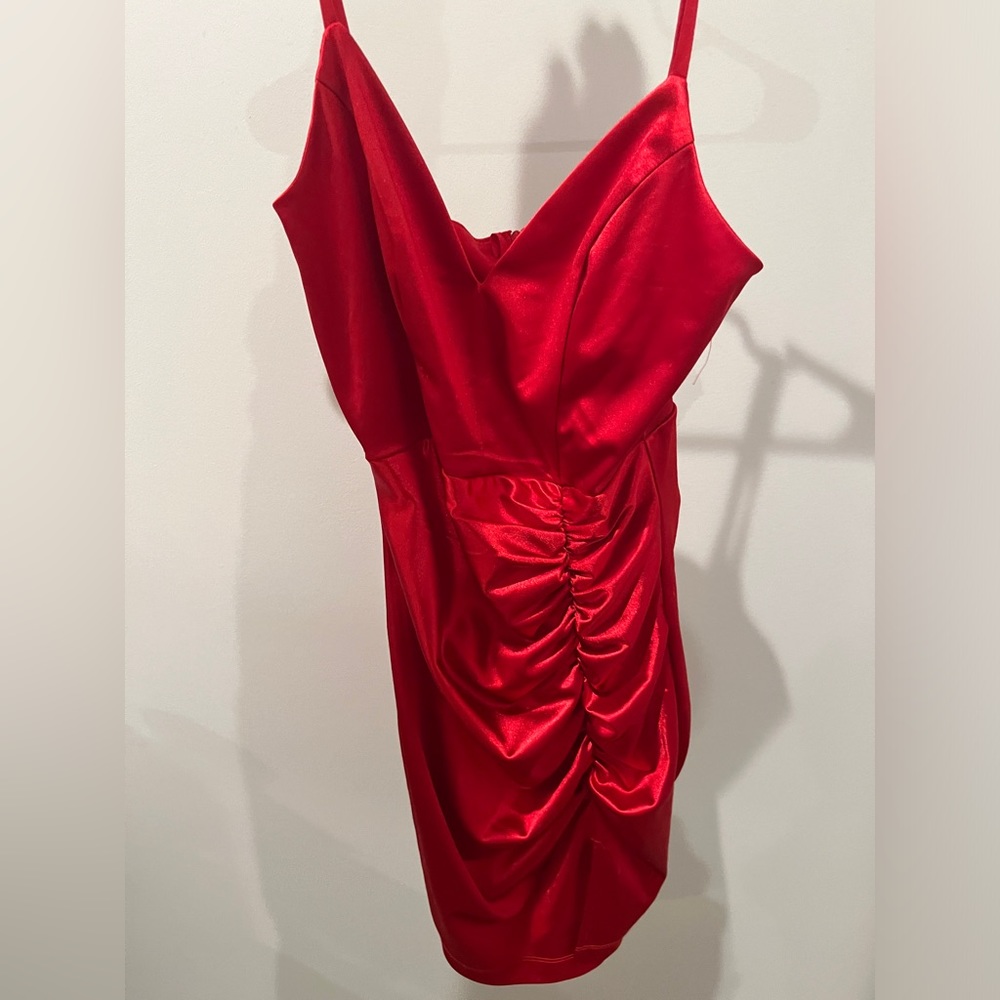 Honey and Rosie Red Mini Homecoming Dress